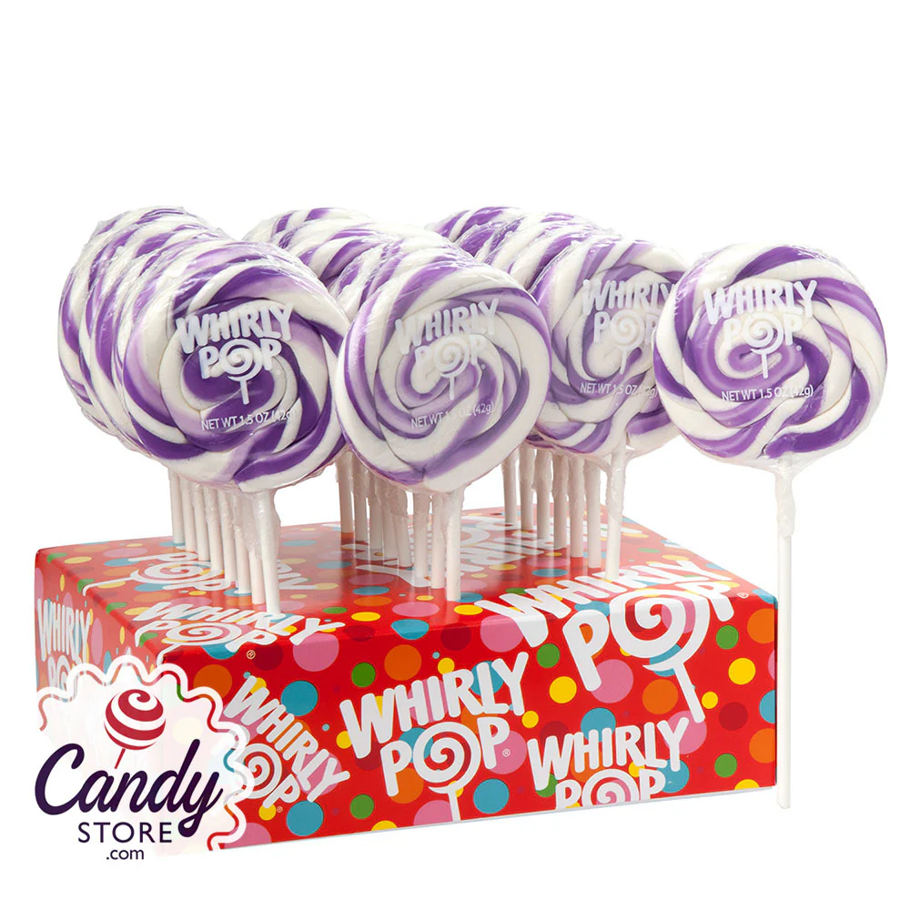 Purple Whirly Pops - 24ct Displays - Candy Store